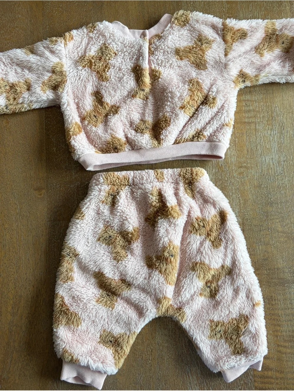 Baby GAP Plush Two-Piece Teddy Bear Set in Light Pink and Tan